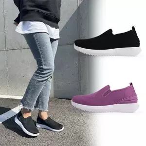 여성 슬립온 블랙 퍼플 초경량 운동화 G3SL64