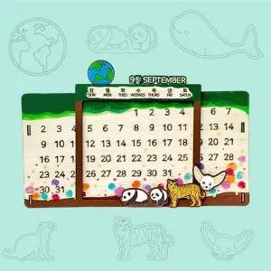 우드 만년 달력 만들기 키트 미술 공예 꾸미기 색칠 탁상용 캘린더 어린이 초등 학교 방과후 수업 돌봄 