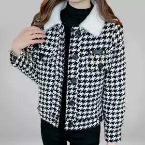 [퀸이즈][퀸이즈] [77까지]빠른배송/티즈 체인 양털카라 하운드자켓