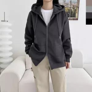 후드집업 캐쥬얼 후드점퍼 여성우드 데일리 빅사이즈