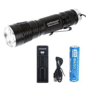 프로칸 LED 손전등 후레쉬 등산 캠핑 작업 랜턴 충전식 K302-B3000S 세트