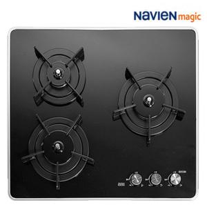 나비엔매직 3구 빌트인 가스레인지 매립형 가스쿡탑 GRB-6303 타공 560x480 건전지식