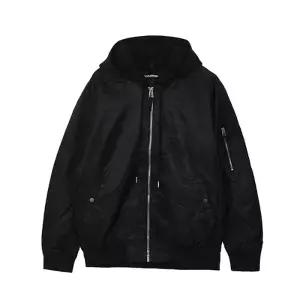 남성)  솔리드 후드 탈부착 항공점퍼(위탁)_WM1WWU202-BK