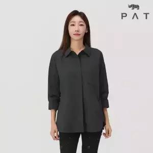 [PAT 여성] 화섬 중기장 밴드넥 셔츠_1J61535