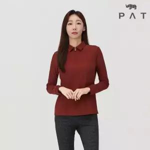 [PAT 여성] 트리코트골지 반집업 카라 티셔츠_1J65132