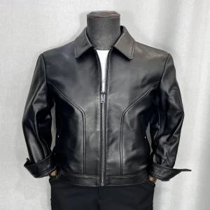 [바쏘옴므]양가죽 프리미엄 카라 자켓 블랙 Z3UB01-2