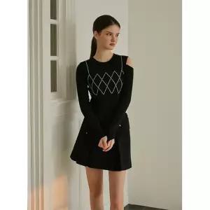 뷔스티에 포인트 라운드넥 티셔츠 ER1CL160