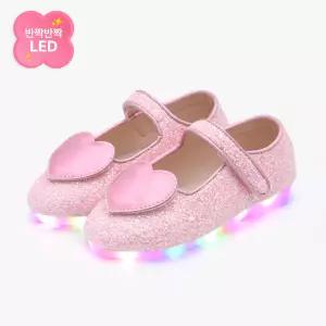 [키펀트] LED 글로우 하트빔 여아 메리제인