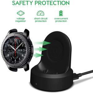 삼성 기어 S2 S3 S4Frontier 시계 용 무선 고속 충전기베이스 갤럭시 SM-R800 R810 USB 충전 케이블