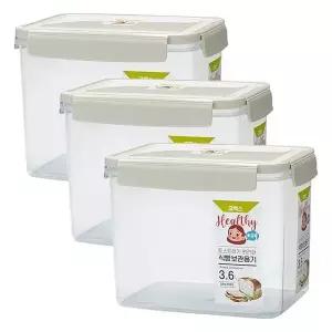 코멕스 토스트하기 편리한 식빵보관용기 3.6L X 3개 (WFJW09L)