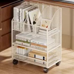 [텐바이텐]철제 3단 트롤리 웨건 서빙 책장 수납장 화장품 미용 주방 이동식