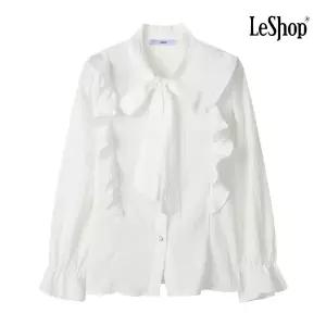 [롯데백화점]르샵 리본넥 프릴 밴딩 소매 블라우스 BP9BL024A