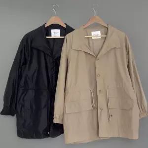 여성 빅사이즈 하이넥 스트링 버튼 가을 점퍼