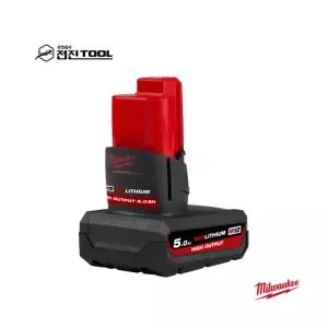 밀워키 M12 HB5 HIGH OUTPUT 충전 배터리 M12HB5 12V 5.0Ah