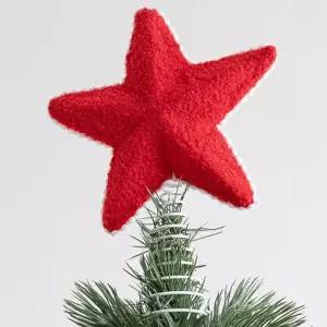 [텐바이텐]크리스마스 트리 탑 별 장식 꼭대기 꼭지별 레드쿠션 27cm