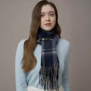 갤러리아 [엘르] 데니쉬 울 롱 체크 머플러 SE54MW302