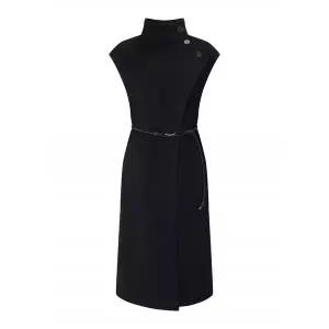 [아이잗컬렉션]울 캐시미어 하이넥 롱 베스트 CRAA0VTH11BK -DG