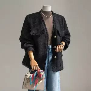 (안나앤플러스) A. 아엘 2온스 트위드 자켓[자켓D1001H01] 빅사이즈