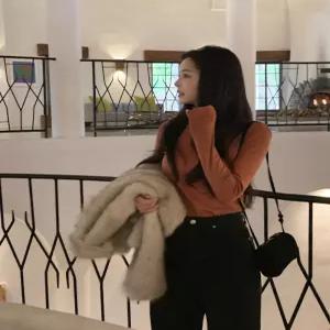 에르디 목폴라 레이어드티 / 반하이넥/ 터틀넥/ 기모티셔츠