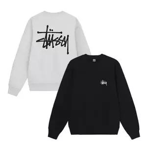 스투시 베이직 크루넥 맨투맨 (기모)