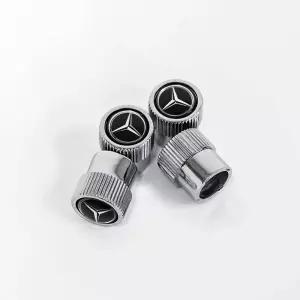 벤츠 로고 순정 타이어 밸브 캡 4P 자동차 밸브마개 구찌 공기주입구 에어