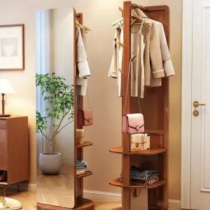 옷걸이 스탠드 이동식 회전식 미러 행거 드레스룸 전신거울