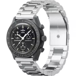 YHMOO Moonswatch용 스테인리스 스틸 시계 밴드, 오메가 X 스와치 문스와치 스피드마스터 시계와 호환되는