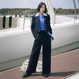 [케네스레이디][BYLYNN]보테그 투턱 사이드벨트 슬랙스 EWSLOJ0200