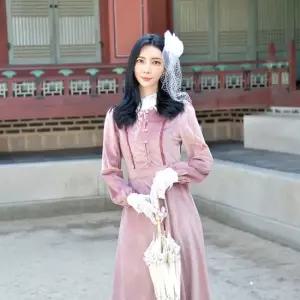 미스개화기 핑크 블러셔 경성의복 개화기의상