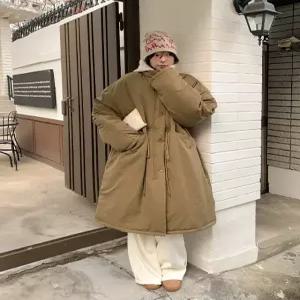 켄티 목배색 스트링 야상 롱 패딩 [4온스] 85745 빅사이즈 여성의류