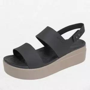 [크록스]여성 브루클린 로우 웨지 힐 플랫폼 발편한 슬리퍼 샌들 206453-07H