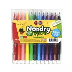 동아 마르지않는 논드라이 사인펜 싸인펜 12색