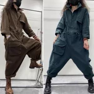 점프수트 작업복 오버롤 웨어 미술 그린 점프슈트