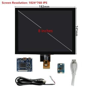 터치스크린8인치 HJ080IA01E IPS LCD 디스플레이 화면 드라이버 제어 보드 터치 스크린 HD 호환 모니터 라