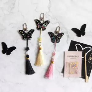 키트 기념품 세트 나비 선물 자개 노리개 외국인 태슬 공예 한국 DIY 만들기 재료 전통 키링 나전칠기 9종