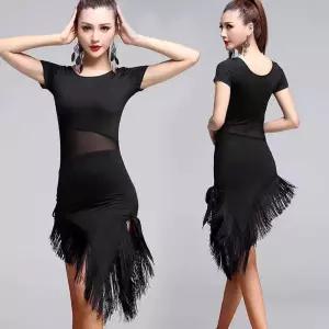 라틴댄스복 줌바복 원피스 수술 사교 댄스 라인댄스복