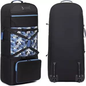 바퀴 신발장 잠금 지퍼가 달린 항공사용 골프 여행 가방 컬을 보호하는 부드러운 측면 클럽 커버 내마모성