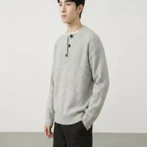 남자 니트 스웨터 겨울 간절기 루즈핏 빅사이즈 헨리넥 니트티셔츠