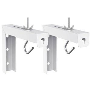 WALI 유니버설 프로젝터 스크린 천장 마운트, 벽걸이 마운트 L-브래킷, 후크 키트 포함 6인치 조절 가능한 확장, 최대 66파운드(PSM001-W)까지 완벽한 배치 가능, 흰색