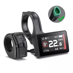 전기 자전거 전동 Bafang DPC245 TFT LCD 디스플레이 0-6 모드 미드 모터 용 Bluetooth 51 속도계 CAN 프로