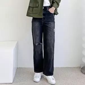 [모로엠]남자 빅사이즈 캐주얼 와이드 레그 찢청 데님 팬츠 DMS-JEA-Q4152138