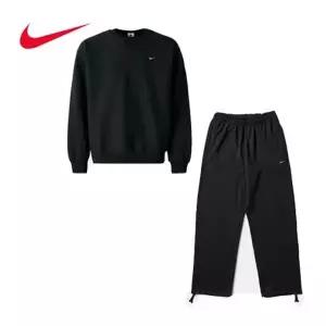 [하프클럽/나이키]나이키 츄리닝세트 스우시 일자맨투맨세트 HV1087-010세트 기모 국내AS