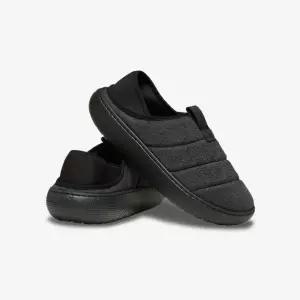 크록스 UX 클래식 스웨이드 모크 목 샌들 남성 여성 방한 슬리퍼 슬립온 블랙