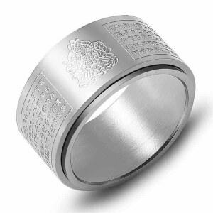 반야심경 회전 반지 티타늄 부처님오신날 종교 절 불교 명상반지