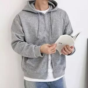 [하프클럽/]투웨이 남자 후드집업 오버핏 남성 긴팔 후드 점퍼 남자트레이