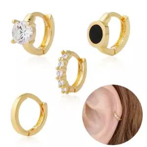 14K 금침 큐빅 기본 골드 귀찌 링 피어싱 금침피어싱 골드핀피어싱