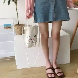 출근보틀가방 산책 외출 감성연출 분실방지 물병에코백 아기자기한 (WFJ7C58)