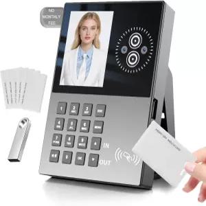 지안 볼랜드 직원용 시간 시계 중소기업 얼굴 인식 배지 PIN 출석 기계 펀치 내/아웃 월 수수료 사무실 0개