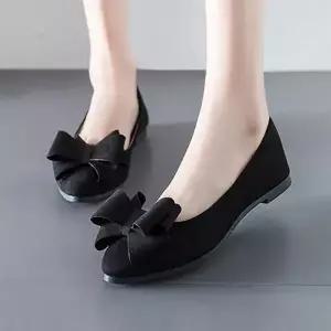 후스토리 스웨이드 리본 플랫슈즈 WF72ACA