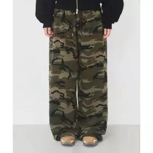 매장정품 AS YOU ARE AU 레터링 롱 스? 팬츠 카모